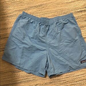 Patagonia Blue Athletic Shorts Lightweight Elastic Waist
